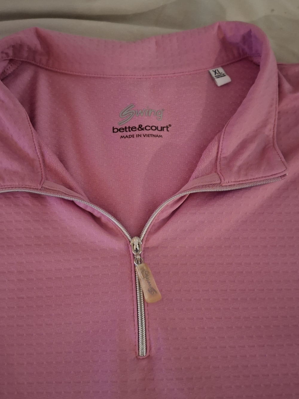 Bette & Court Women's Pink Quarter-Zip Performance Top - Picture 5 of 9
